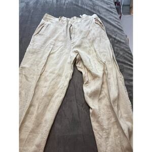 BLNY 100% Linen‎ Men's Pants Beige Size 40/34
